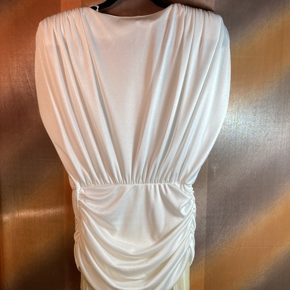Vintage 80’s party dress. white size 6. Big shoulders! 80’s‎ does 20’s B2 - Picture 5 of 7